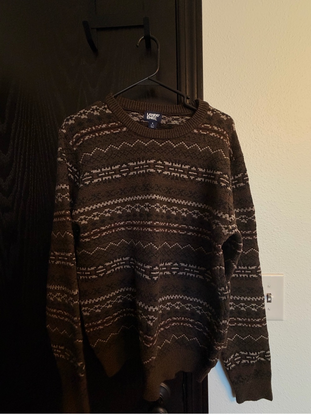 Lands' End Geometric Sweater Size Small